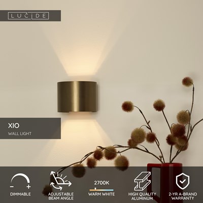 Lucide XIO - Wall light - LED Dim. - G9 - 1x3,5W 2700K - Adjustable beam angle - Rust Brown